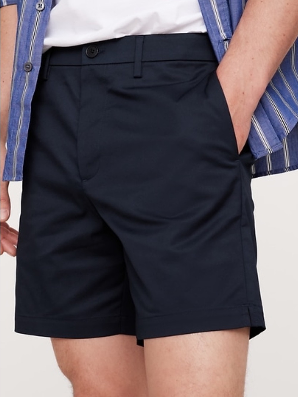 Banana Republic Men's Core Temp 7" Aiden Short Size 33 NWT Navy Blue